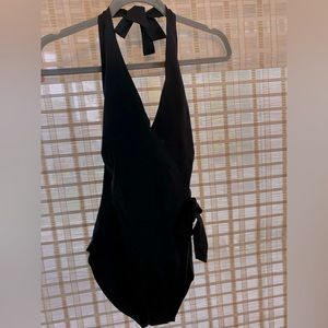 GOTTEX Au Naturel Swcond Skin.  Black Swimsuit Size 8